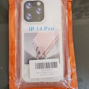 IP 14 Pro Clear White Phone Case - Unbranded